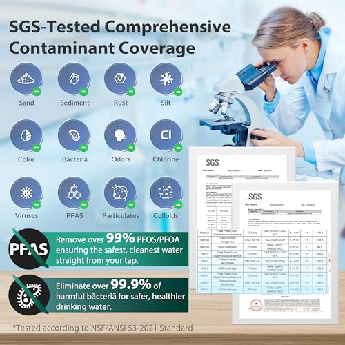Image of iSpring RV Water Filter System, SGS-Tested PFAS, Bacteria & Viruses Removal, Reduces Chlorine, Sediments, and Odor, High Capacity Tankless Design, Lead-Free Brass Quick Connectors(Model: CW21-PFBV)