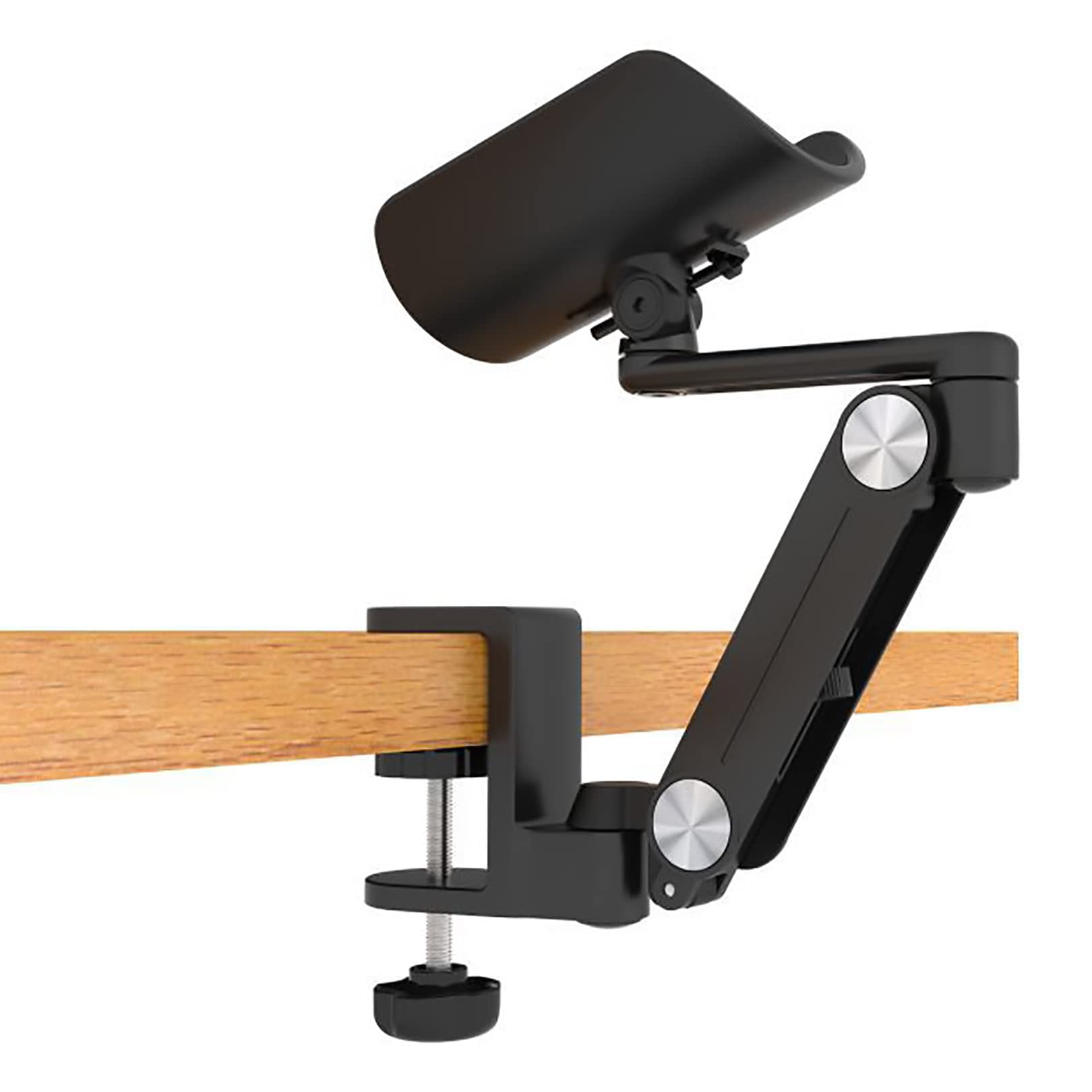 Desk Extender, Ergonomic Armrest Extension, Armrest Bracket Horizontal 360 Degree Rotatable Elbow Rest - Black