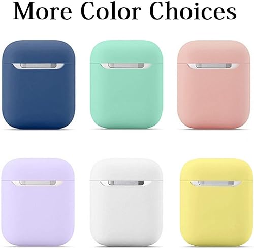 Miniatura 7 de Funda para Airpods sin llavero, funda para AirPods, funda protectora completa de silicona para AirPods, compatible con Airpods 1 y 2, LED frontal