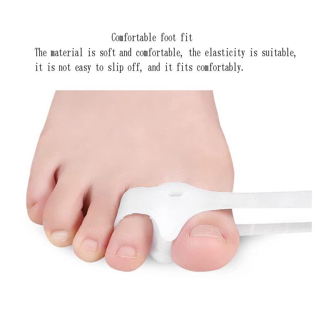 Separador de Dedos de Gel para juanetes, separadores de Dedos con 2 bucles, Corrector de juanetes para Mujeres y Hombres, Alivio de juanetes, Callos, enderezar el Dedo en Martillo superpuesto