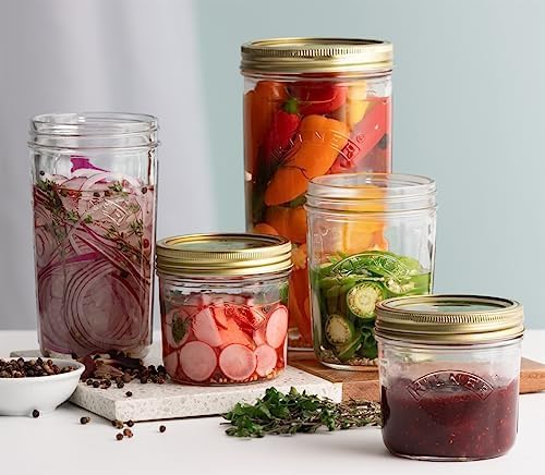 Image of Kilner Premium 2 x 1 Litre Glass Borosilicate Wide Mouth Preserve Jar | Reusable, Eco-Friendly Food Storage Container for Preserving and Storing