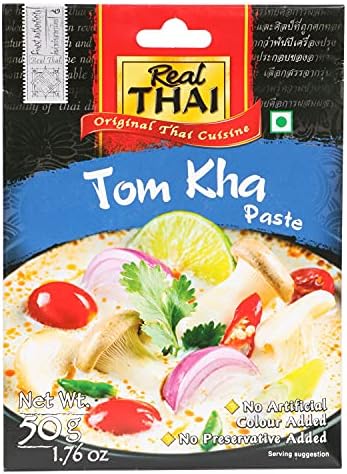 Real THAI Original Thai Cuisine Tom Kha Soup Paste, 50 g, Black & Blue, Medium (7246)