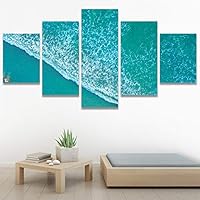 SIGNWIN 5 Panel Canvas Wall Art Modern Art Aerial Expressive Global Landscape Mountain Multicolor Photography for Home Decorations Ready to Hang - 60