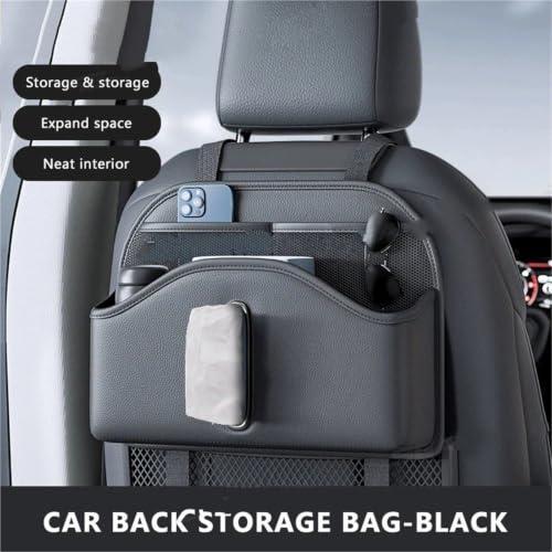 Basurero para coche de diseño ergonómico y almacenamiento textil Premium 4