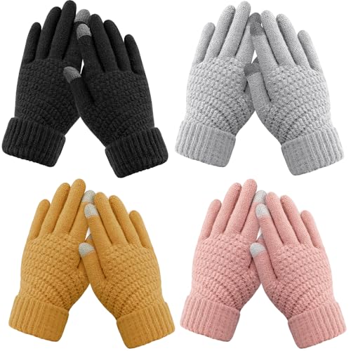 Trifabricy Womens Winter Gloves, 4 Pairs Touchscreen Gloves forCold Weather - image 1