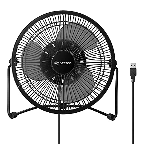 Accesorios De Computadoras, Personal Computer STEREN COM-029 Ventilador USB, de Escritorio, Sistema silencioso, Base multiposición, Gomas antiderrapantes