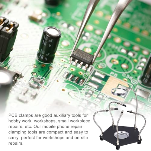 Soporte para placa de circuito PCB PATIKIL de 7x7x10 pulgadas negro para reparación móvil 7
