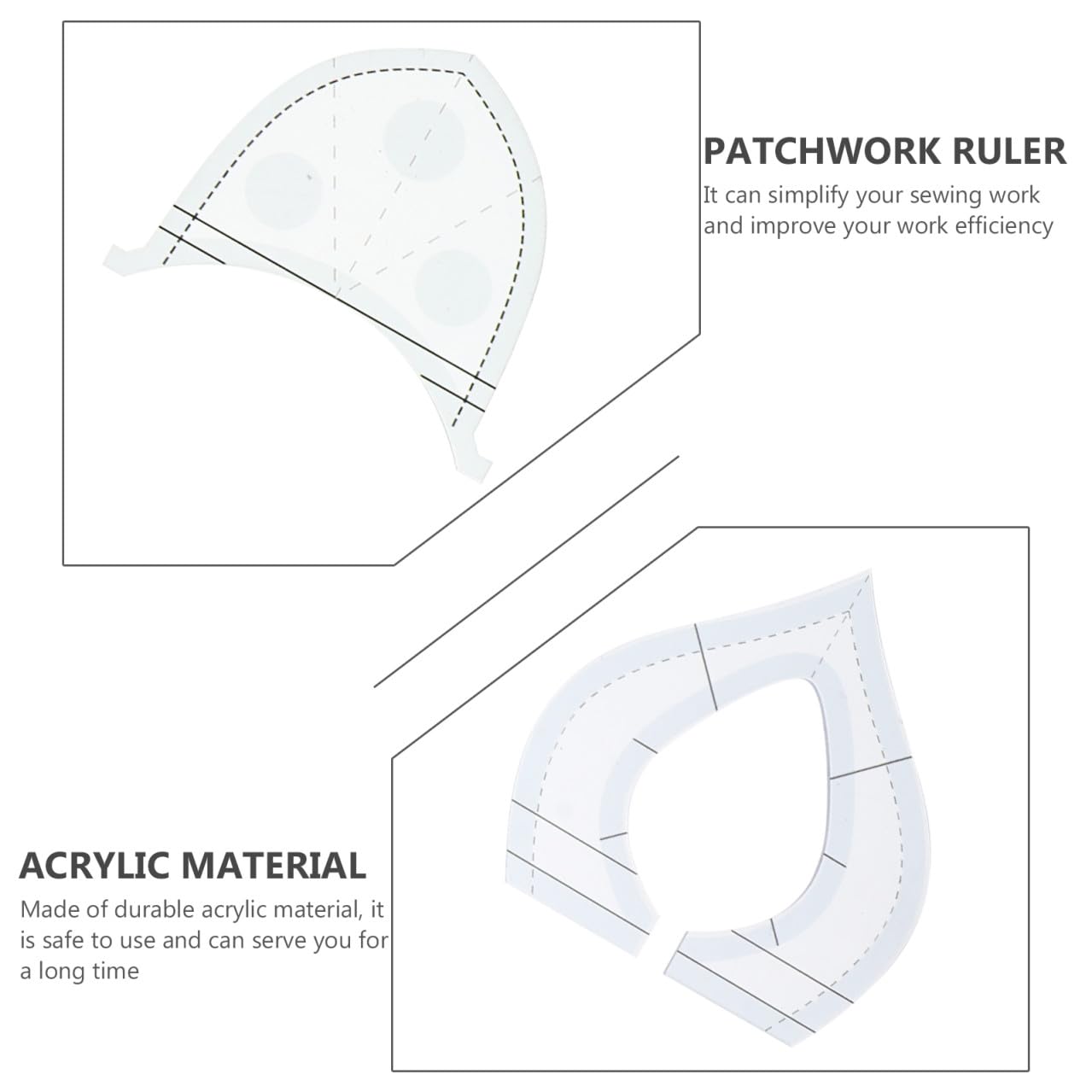 NUOBESTY 9piezas Regla De Acolchado Para Patchwork Plantillas De Costura De Anormales De Diseño Para Manualidades De Costura