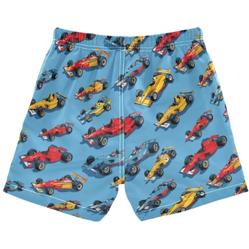 Hippie Vintage Racing Cars Boys Swim Trunks Race Car Flag Toddler Beach Board Shorts Baby Summer Bathing Suit XS Multicolor2