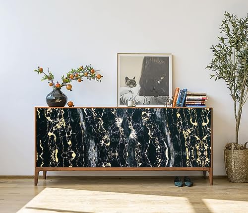 Image of HOME13 Vinyl Self Adhesive Marble Removable and Decorative Vinyl Wallpaper for Kitchen Countertop Cabinets Table, 2 Ft x 6 Ft with 2pcs