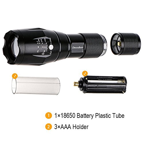 Decaker Tc1200 Pro Tactical Flashlight Military Grade 5 Mode 3000 Lumens Tactical Led Waterproof Flashlight,2-Pack #TOP2