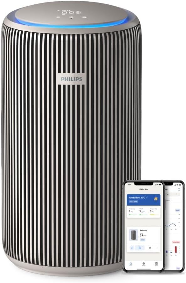 Philips PureProtect 3200 Serie: Intelligenter Luftreiniger, HEPA- und Aktivkohlefilter, CADR 500 m³/h für 130 m², besonders leise und...