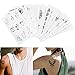 SQDeal 18 Sheets Fashion Black Unisex Pattern Removable Premium Waterproof Temporary Tattoo Body Art Stickers Various Cool Symbols: Skull/Sun/Stars/Anchor/Angel/Cupid etc.
