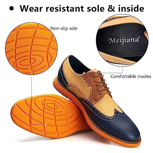 Meijiana Men's Oxford Shoes Dress Shoes Men's Lightweight lace-up Fashion Shoes3