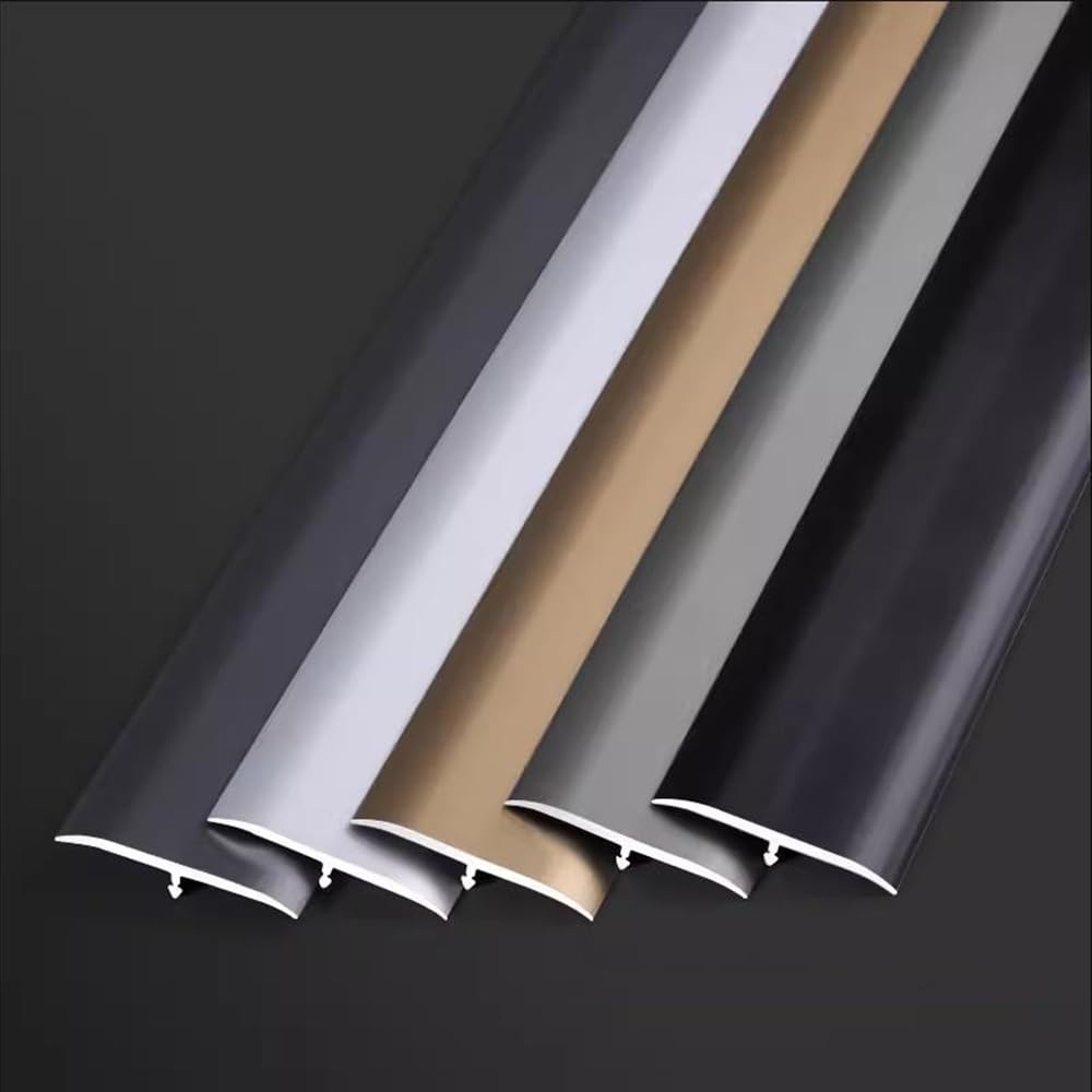HCZION Tira De Transición Para Suelo 90cm Perfil De Transición Moldura En T, Tira De Transición De Piso In Aluminio, Perfil De Suelo 33mm Para Alfombra/Laminado (Color : Grey-w 33mm, Size : W 33mm-