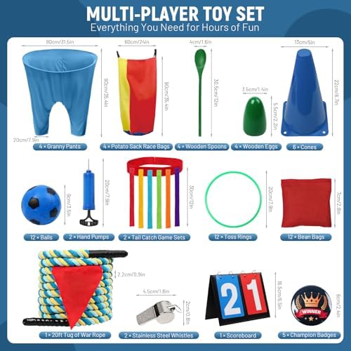 7-in-1 Field Day Games Set, Outdoor Party Games for Family Gatherings — view 4