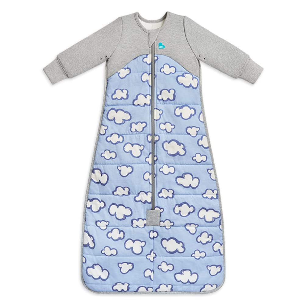 Love to Dream Warm Baby Sleep Bag (6-18 Mo), Super Soft Temp Regulating Sleeping Sack, 2.5TOG Warm Wearable Blanket, Blue