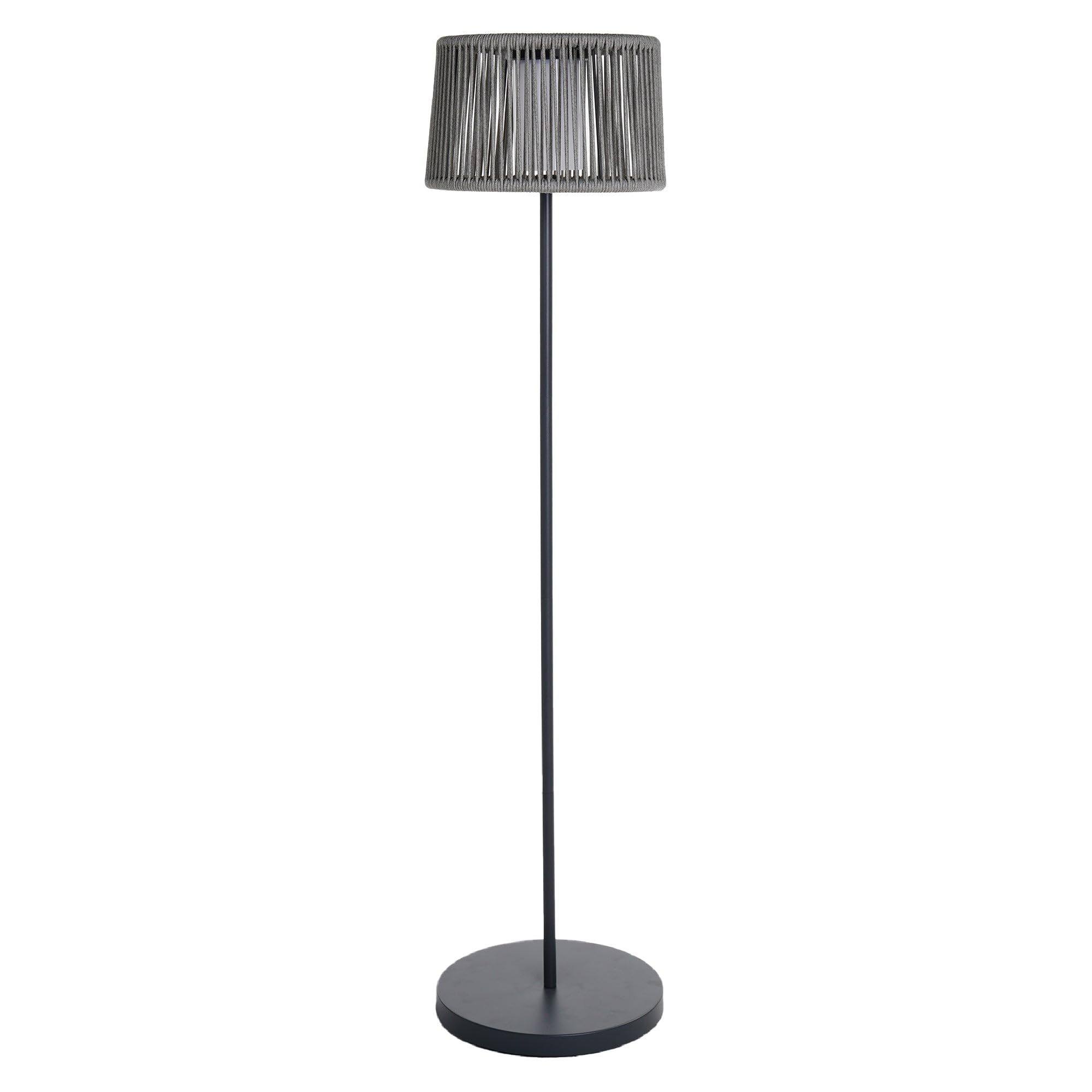 Lumisky Solar-Stehleuchte aus Polyrattan, grau, LED, warmweiß, Höhe 145 cm