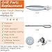 22-1/2-Inch One-Touch Cleaning System Kit for Weber Grill Parts, 7444 Weber Grill Replacement Parts, Thicker, Sturdy, Heat Resistant, Easy to Install, Silver