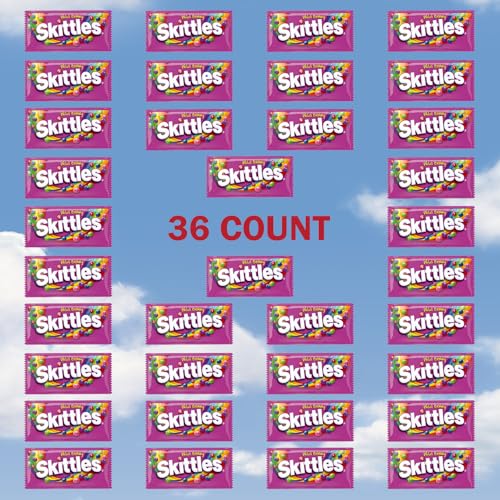 Image of SKITTLES Wild Berry Chewy Candy, Full Size, Bulk Box, 36 Pack, 2.17 oz