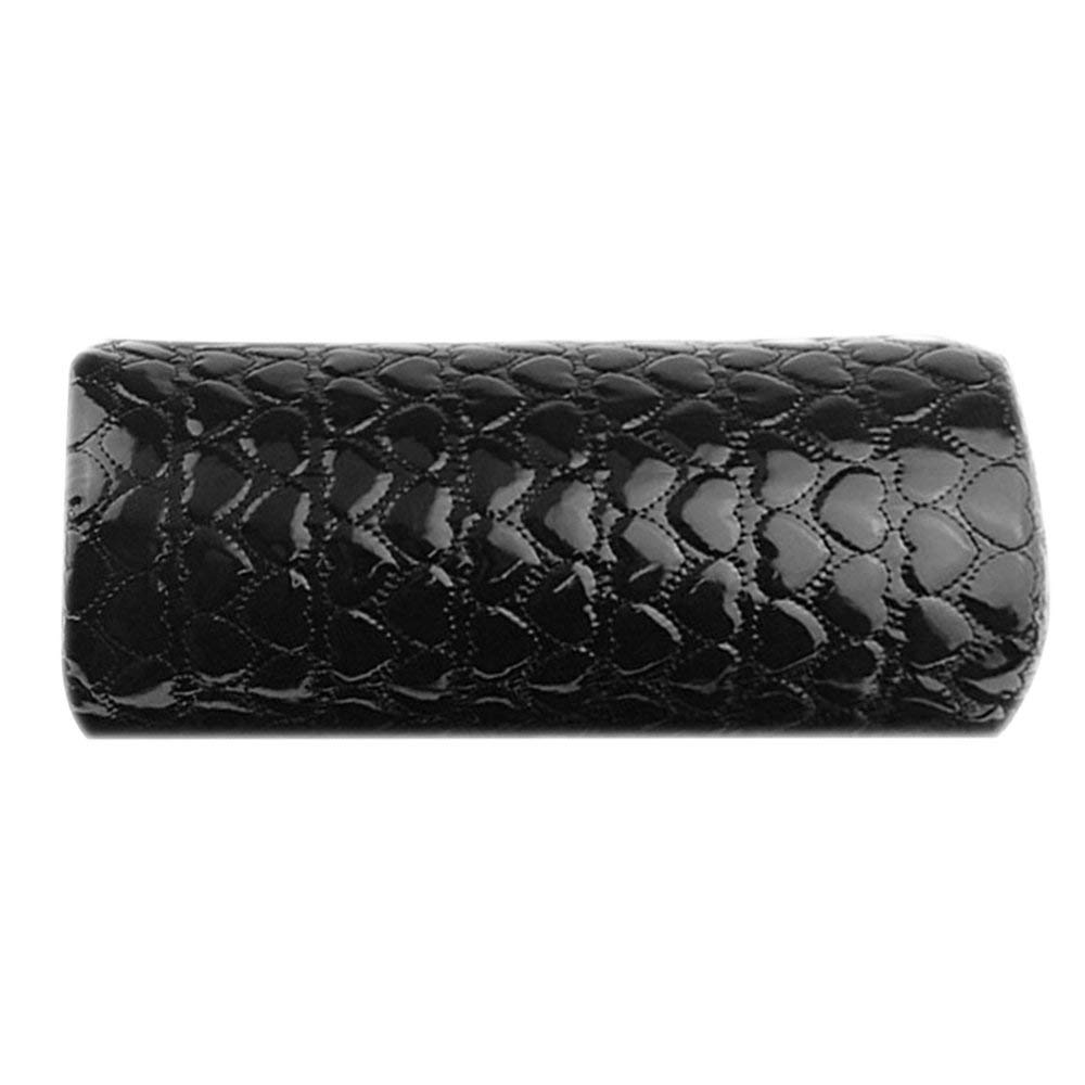 Nail Art PU Salón de Cuero Resto de la Mano Almohada Soporte de Mano Cojín Brazo Herramienta de manicura Negro Útil y práctico