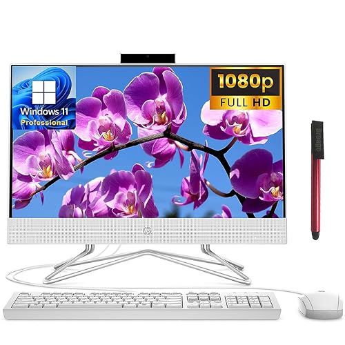 HP 22 AIO 21.5" FHD Business All-in-One Desktop Computer, Intel Celeron J4025 Up to 2.9GHz, 16GB DDR4 RAM, 512GB PCIe SSD, WiFi, Bluetooth, Keyboard and Mouse, Windows 11 Pro, BROAG 64GB Flash Drive HP 22 AIO 21.5" FHD Business All-in-One Desktop Computer, Intel Celeron J4025 Up to 2.9GHz, 16GB DDR4 RAM, 512GB PCIe SSD, WiFi, Bluetooth, Keyboard and Mouse, Windows 11 Pro, BROAG 64GB Flash Drive