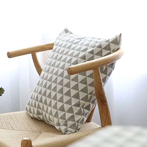 Aimeer Home Decorative Canvas Oversize Throw Pillow Covers Square Cushion Case For Couch, Sofa, Bed Or Car, 24"X24" Large Pillow Shams With Invisible Zipper #TOP2