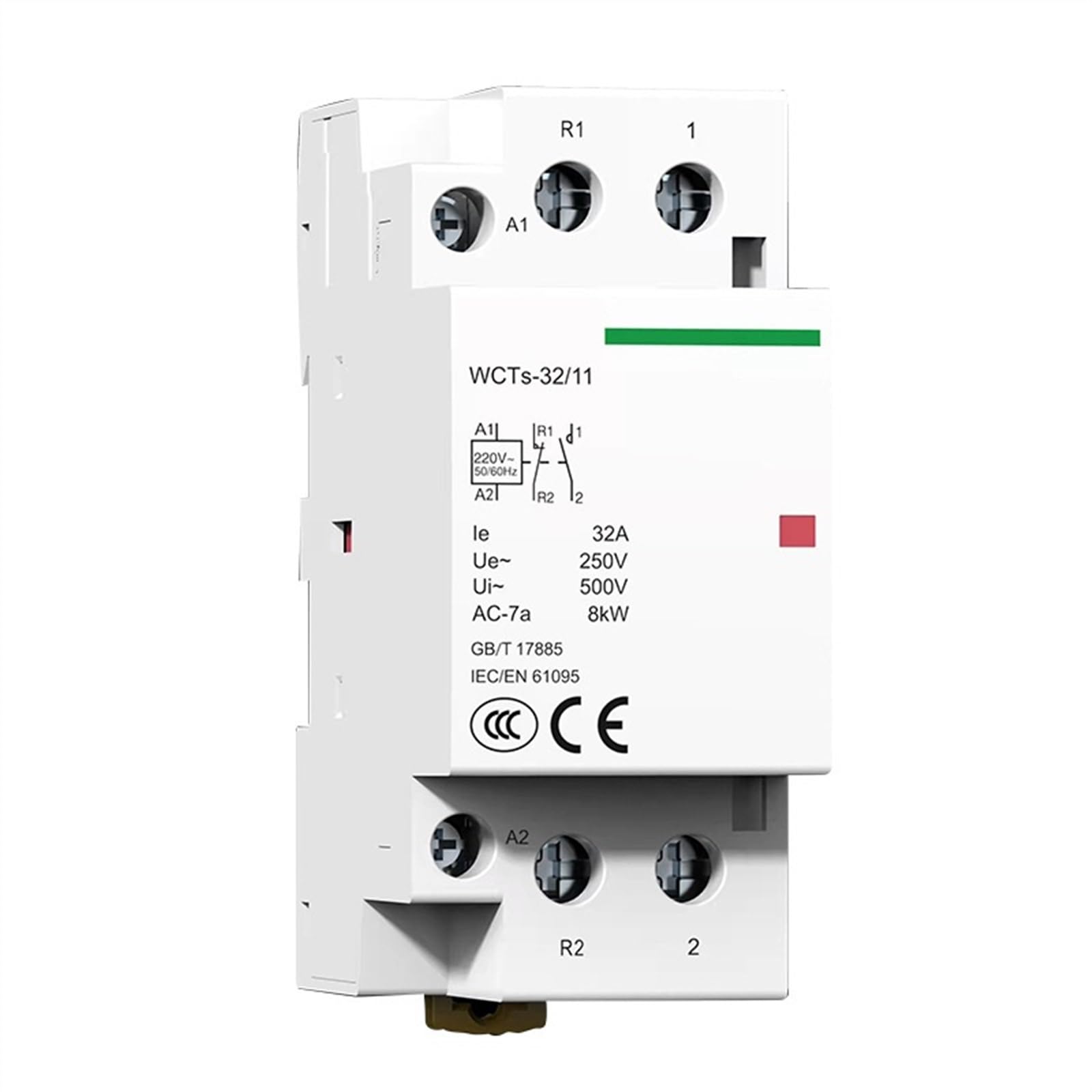 KNIUWMBMH Household contactor WCTs16A2NOAC230V AC Module Control Switch Small electromagnetic(WCTs 32A 2NO)