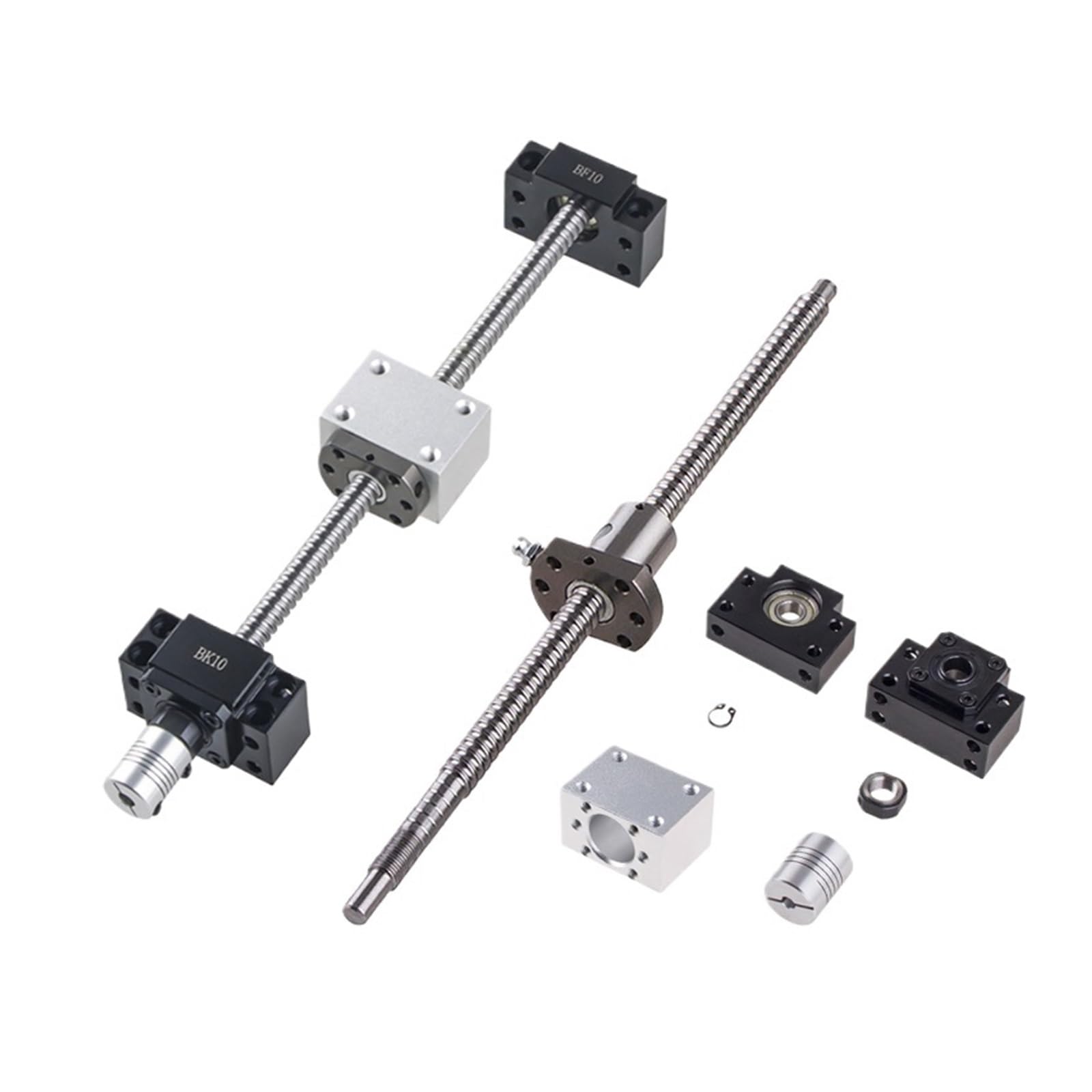 Metal Ball Screw nut SFU1204 Rolled Ball Screw C7 with 1204 Ball Nut + Nut Housing+BK/BF10 End Support+Coupler for CNC Parts(800mm)