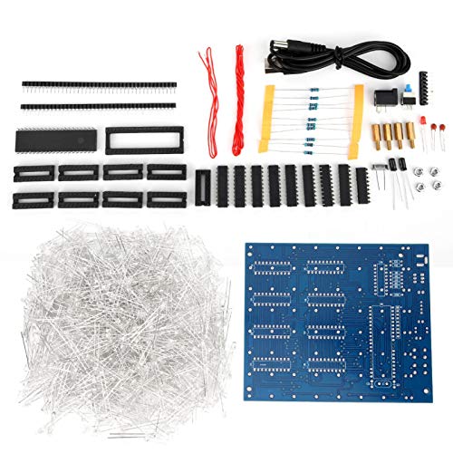 8x8x8 3D Led Cube DIY Kit Luminous Cube Programable LED Spectrum Kit para Fanáticos de la Electrónica Hecha a Mano