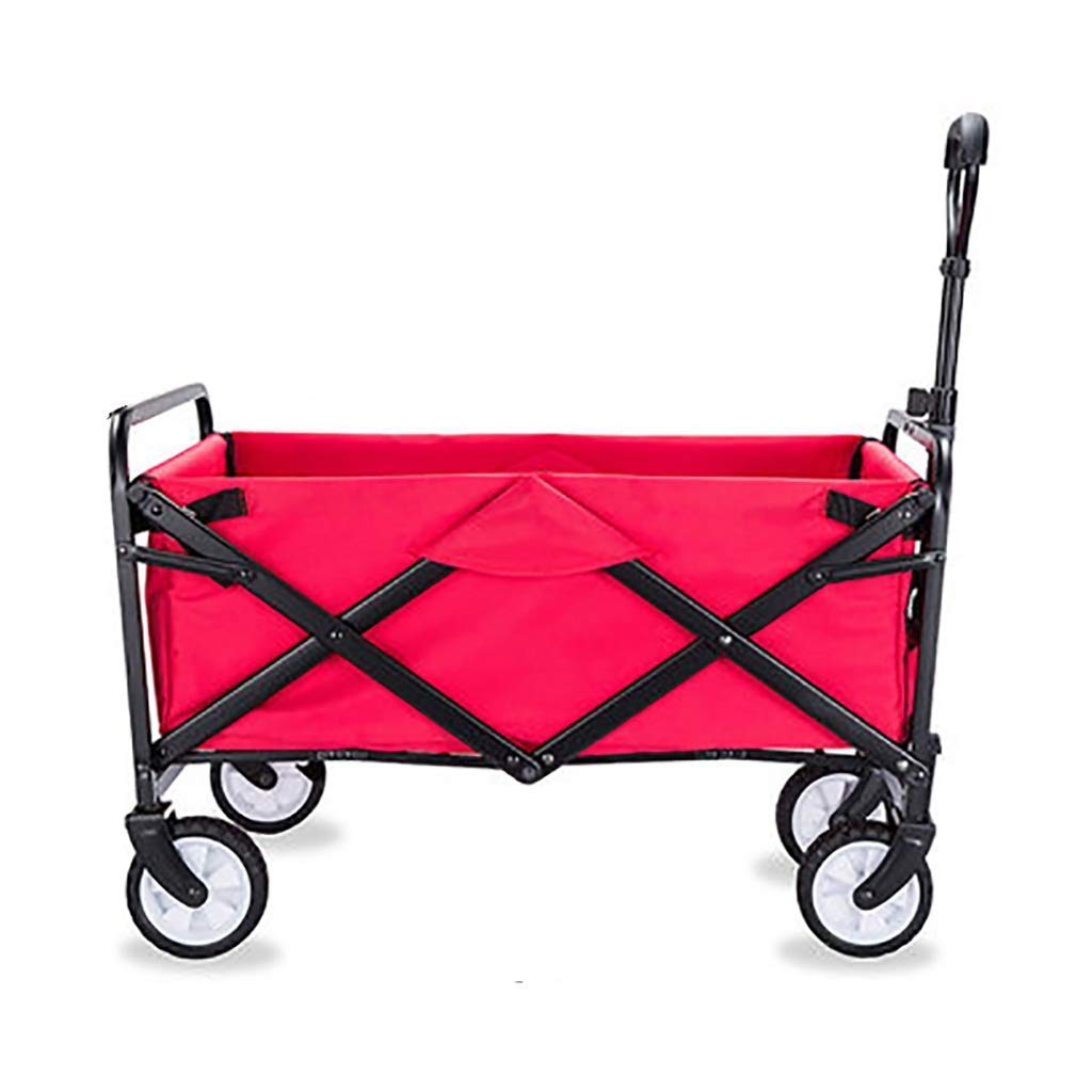 Chariots de Stockage Chariot de Jardin Pliant Chariot Robuste Chariot Multifonction pour Camping en Plein air Supermarché de Plage avec 4 Roues, Charge ： 60 Kg