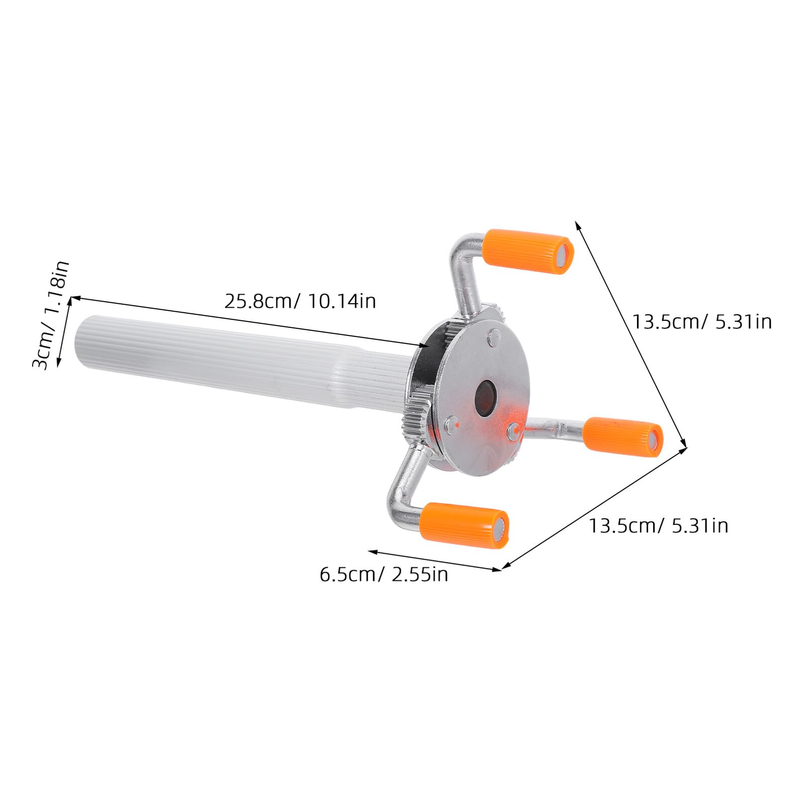 Dispositivo Desmontaje Detector Humo 2 Piezas con Cabezal Garra y Varilla Corta 25 Cm, Herramienta Extracción Segura para Techos Altos, Aleación Aluminio Resistente, Mantenimiento