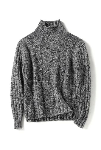 Mens Sweaters Vintage 100% Cashmere Turtleneck Business Knitted Pullover Jumper2
