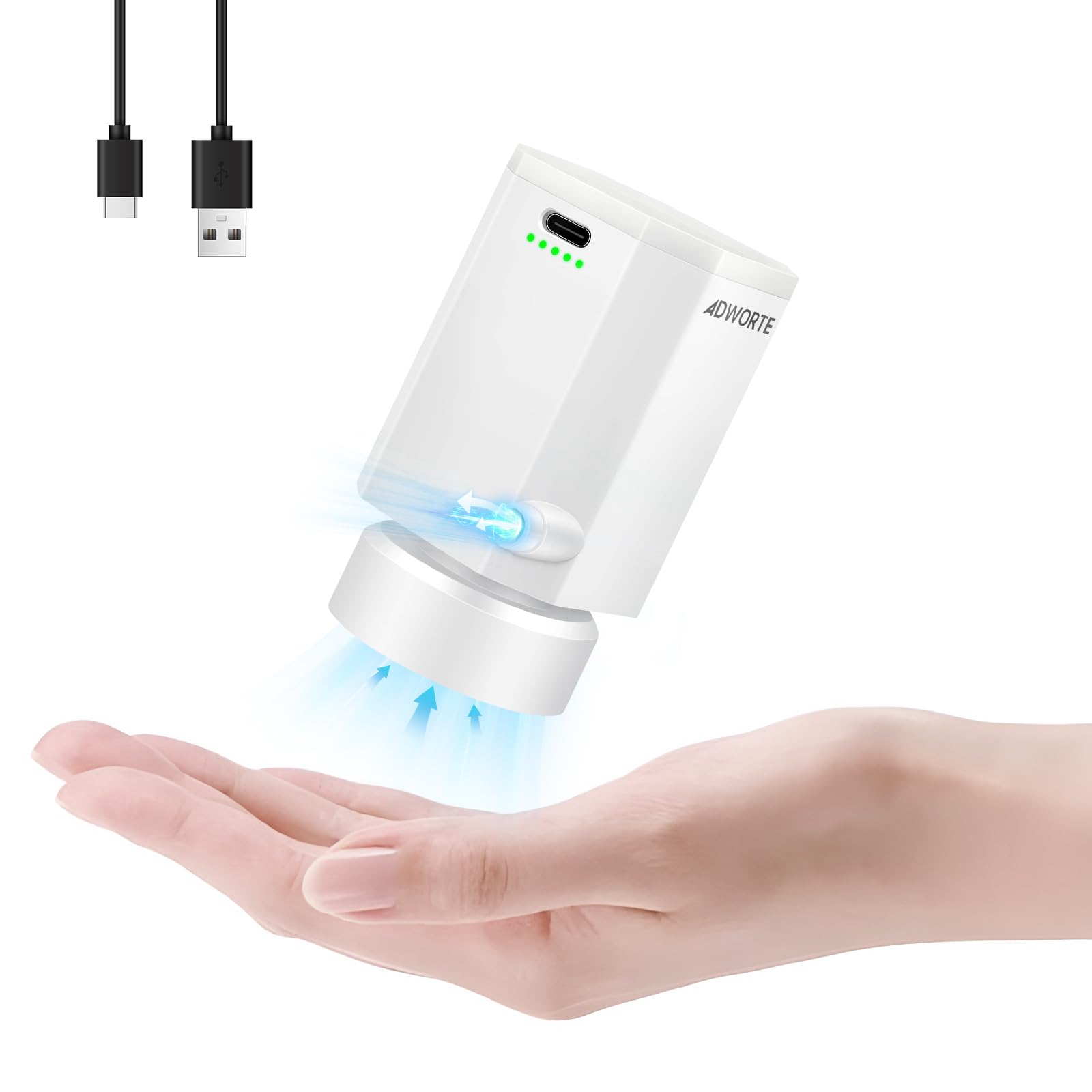 Bomba eléctrica inalámbrica Adworte para bolsas de vacío con carga USB-C 8