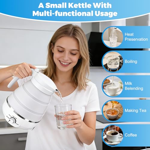 Hervidor eléctrico plegable portátil Qivine 600ml miniatura 3