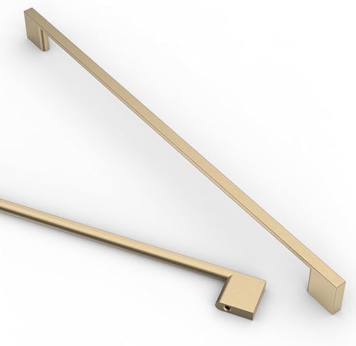 Asidrama Paquete de 6 manijas de gabinete de cocina de níquel satinado cepillado de 12.5 pulgadas (12.598 in), tiradores de gabinete, accesorios de