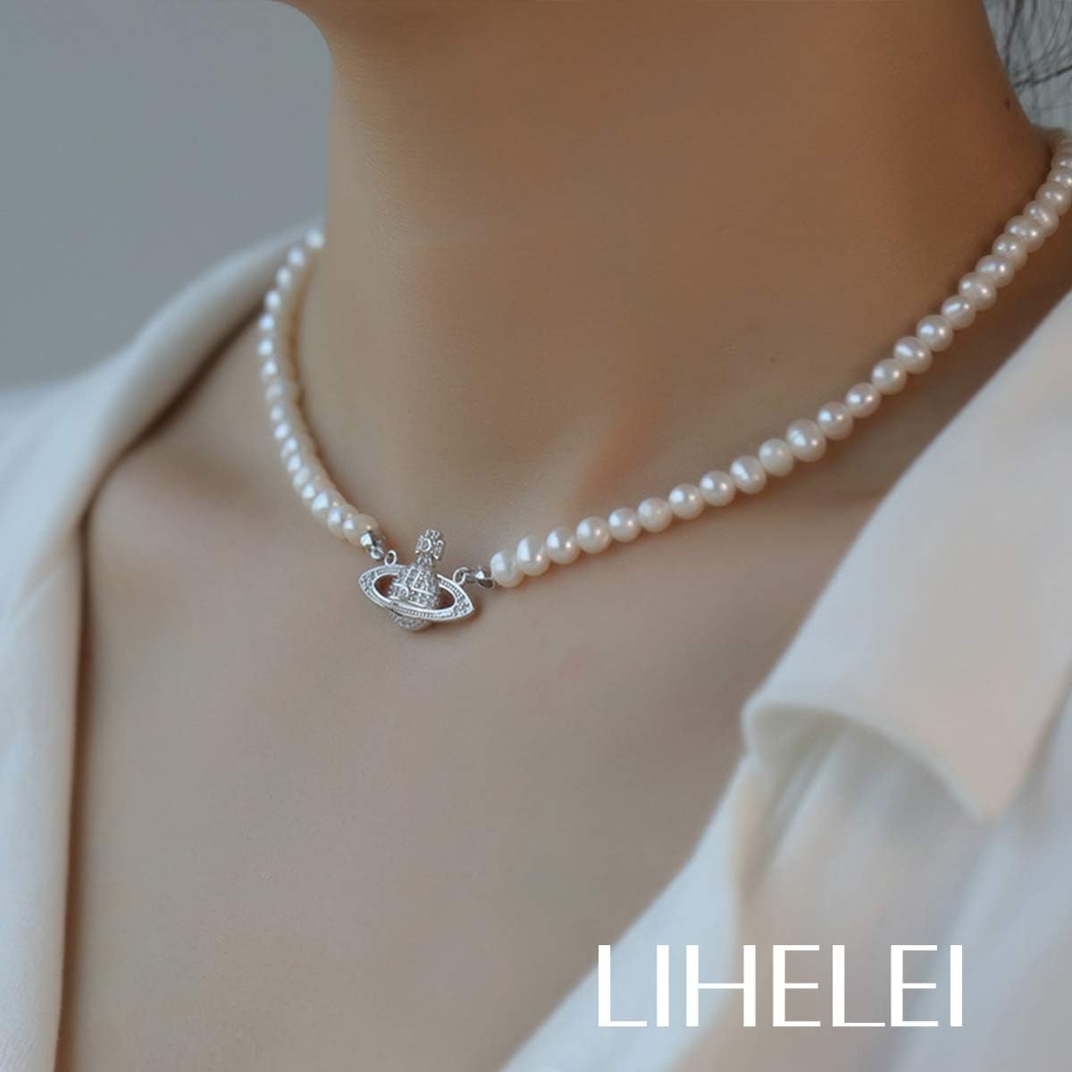 Buy LIHELEI Saturn Pearl Necklace for 