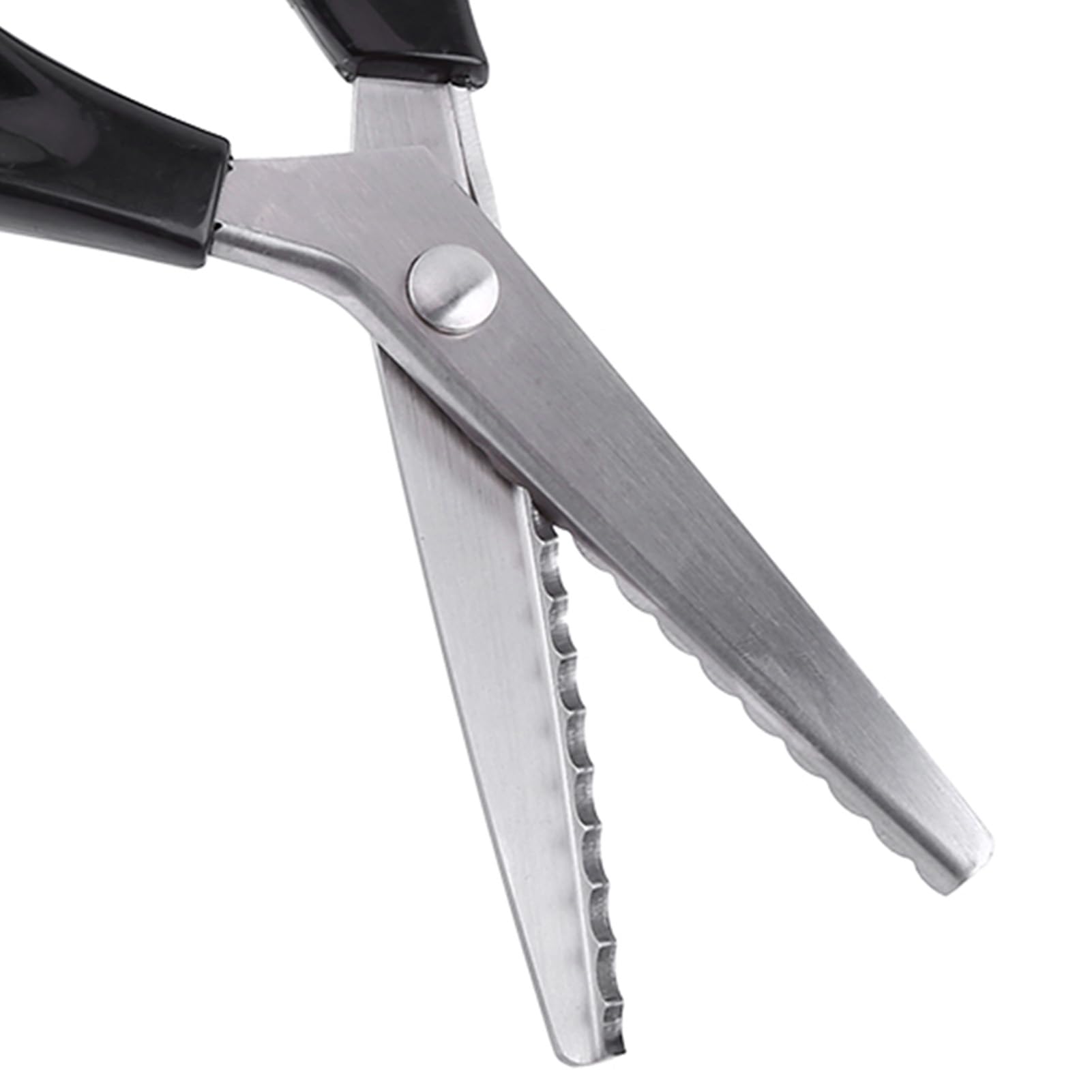 Ejoyous Tijeras de Zigzag 23 Cm Acero Inoxidable, Bordes Redondos y (7mm) | Tijeras para Corte de Tela, Costura y Cuero, con Bordes Redondos o Triangulares, Espaciado de 3, 5 y 7 Mm, Unión con
