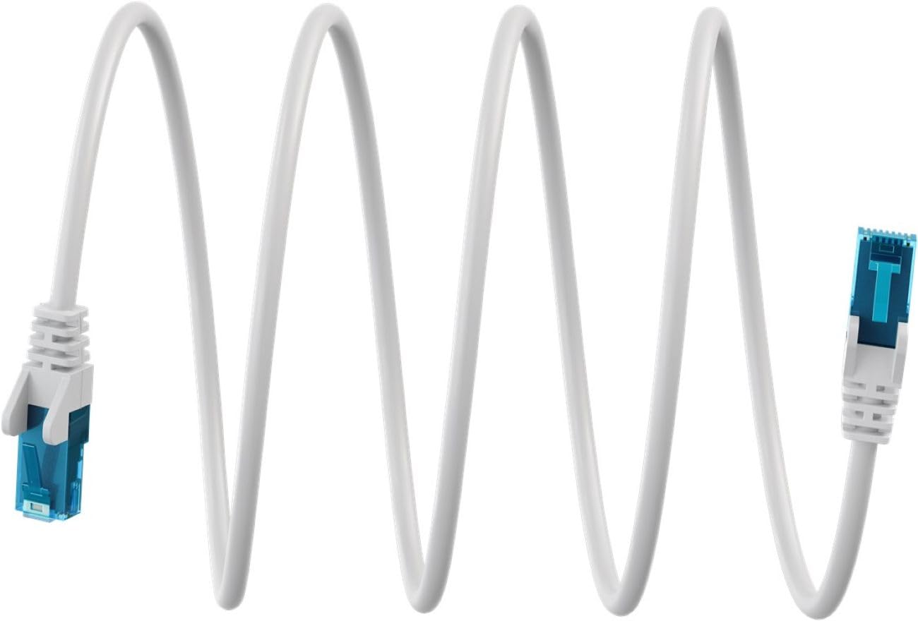 Cable de red de 10 m CAT 6A U/UTP blanco Goobay para conectar router a smart TV y consolas 8