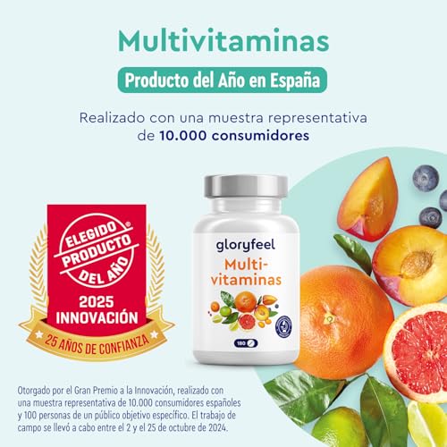 Multivitaminas y Minerales - 180 Tabletas para 6 meses - Todas las Vitaminas A,B,C,D3,E, Calcio, Zinc, Selenio - Multivitaminico Activo Completo para Hombre y Mujer - Probado en laboratorio - imagen 2
