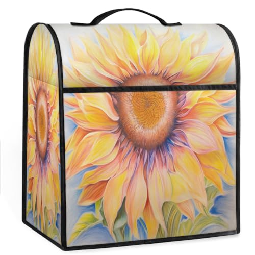 Coffee Maker Cover Watercolor Flower Cactus Pattern Kitchen Appliance Covers Small Appliance Covers Blender Cover Juicer Cover Dust Covers for Kitchen Appliances with Top Handle and Pockets,C195