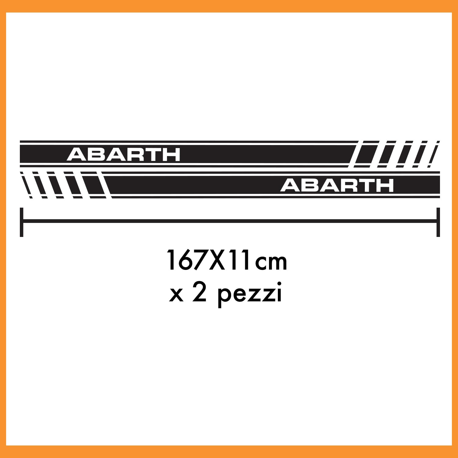 Strisce Adesive Laterali per Auto Bianco Opaco 167 x 11 cm 2 Pezzi