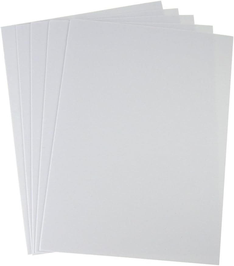 Homeford Plain EVA Foam Sheet, 11-1/2-Inch x 8-1/2-Inch, 4-Piece (White)
