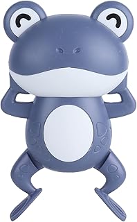 Frogs Baby Bath Toys, Cute Floating Windâ€‘Up Bathtub Toys Clockwork Swimming Shower Game for Children(Blue)