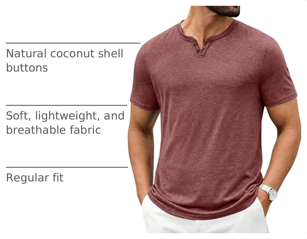  Men's T Shirts Short Sleeve Casual V Neck T-Shirt Soft Notch Neck Tee Classic Plain Shirts thumbnail