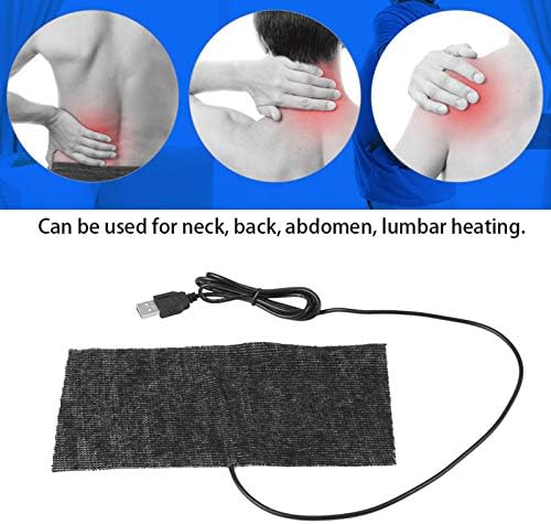 Usb Electric Cloth Heater Carbon Fiber Pad,Black 5V 20 * 10Cm Mouse Pad Warm Blanket Lightweight And Portable, Bendable And Rinse