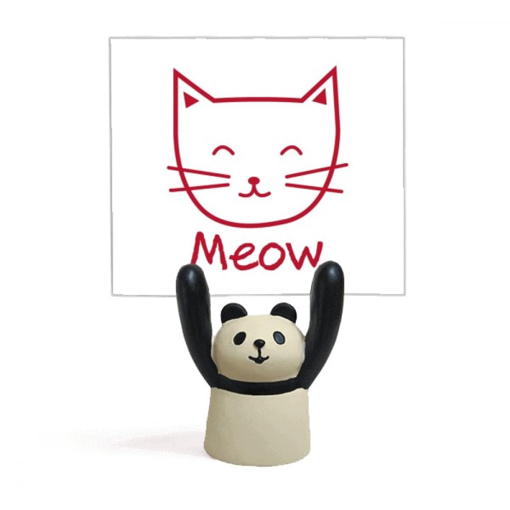 Support de mémo panda et chat pince note de bureau en résine