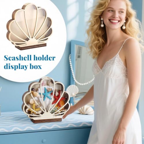Decoración costera para el hogar con caja de madera para estrellas de mar 5