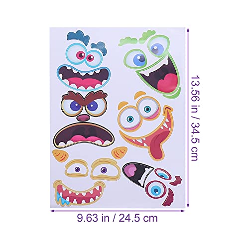 Kisangel 2 sets Halloween pompoen gezicht stickers pompoen decoreren stickers voor feest - Image 5