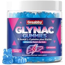 Glynac Gummies, Glycine & N-Acetyl Cysteine Supplement for Adults, with Quercetin, Vitamin C & Zinc, Liver & Cellular Support, Glutathione Production, 60 Count
